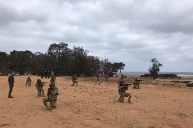 جانب من تدريبات لعناصر من قوات غرب ليبيا (وزارة الدفاع التركية)