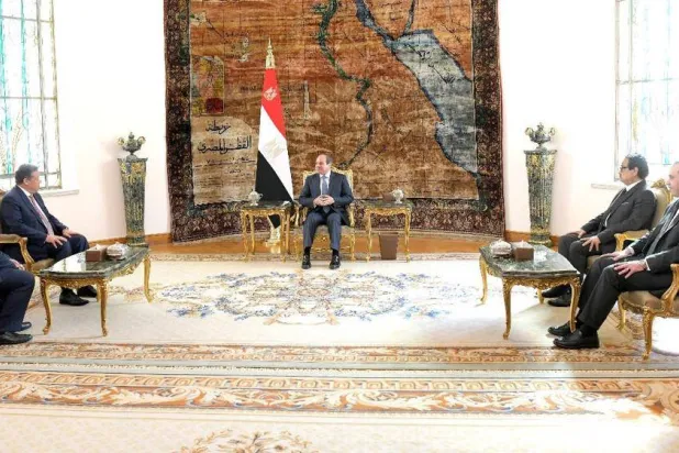 السيسي خلال لقاء منافسيه في انتخابات الرئاسة المصرية (الرئاسة المصرية)