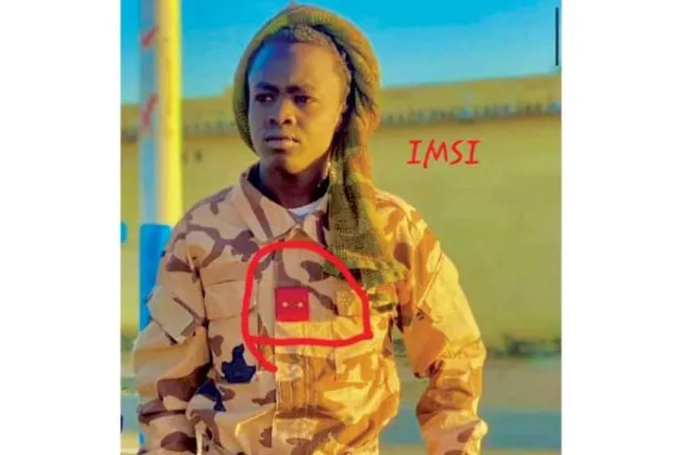 صورة متداولة على وسائل التواصل الاجتماعي لفتى عُين مؤخراً برتبة جنرال في الجيش التشادي