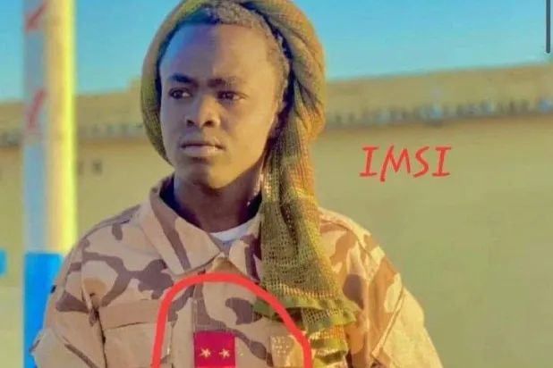 صورة متداولة على وسائل التواصل الاجتماعي لطفل عُين مؤخراً برتبة جنرال في الجيش التشادي