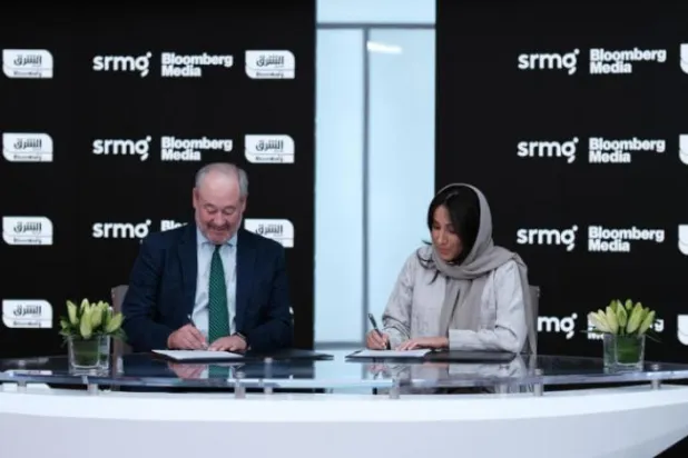 SRMG CEO’su Cumana er-Raşid ve Bloomberg Media CEO’su M. Scott Havens ortaklık anlaşması imzaladı
