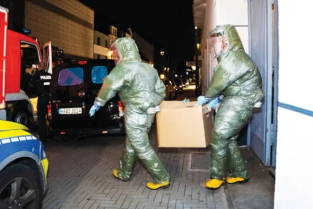 German criminal police confiscate evidence from the apartment of an Iranian detainee who was preparing a terrorist operation (AP)
