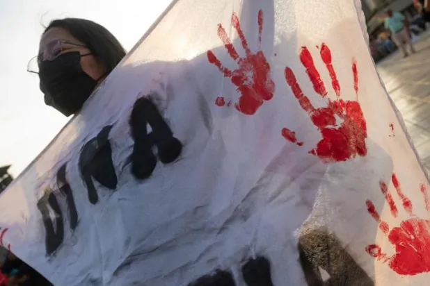 جانب من التظاهرات المناهضة للحكومة في البيرو (أ.ف.ب)