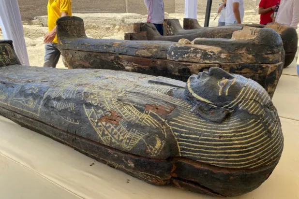 جانب من الكشف الأثري الجديد بمنطقة سقارة بالجيزة (وزارة السياحة والآثار المصرية)