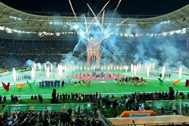 جانب من حفل افتتاح بطولة أفريقيا للمحليين (وكالة الأنباء الجزائرية)