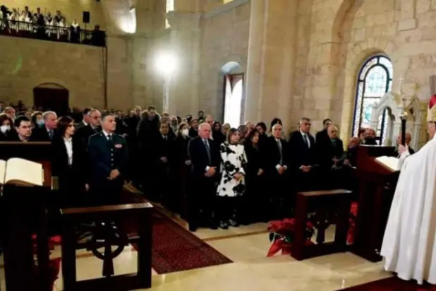 Patriarch Beshara al-Rahi delivers his sermon on Sunday. (Maronite Patriarchate on Twitter)