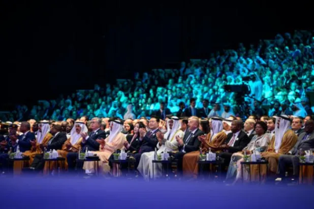 UAE President Sheikh Mohamed bin Zayed Al Nahyan and a number of heads of state attend the opening ceremony of Abu Dhabi Sustainability Week. (WAM)