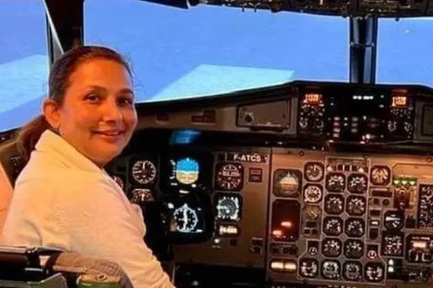 مساعدة الطيار أنجو خاتيوادا في صورة نشرتها عائلتها على موقع تويتر