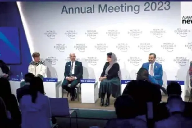 Davos, ‘Değişen Küresel Çerçevede Suudi Arabistan’ın Dönüşümü’ oturuma ev sahipliği yaptı. (Şarku’l Avsat)