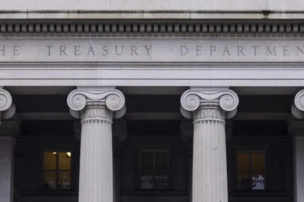Washington'daki ABD Hazine Bakanlığı binasının bir fotoğrafı (EPA)