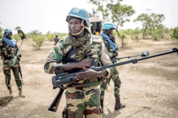 BM Mali Çok Boyutlu Entegre İstikrar Misyonu’na bağlı Senegalli unsurlar (Temmuz 2019/AFP)