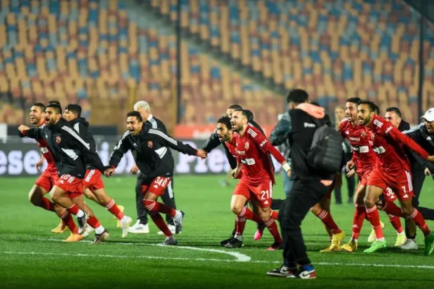 لاعبو الأهلي عقب الفوز (الأهلي)
