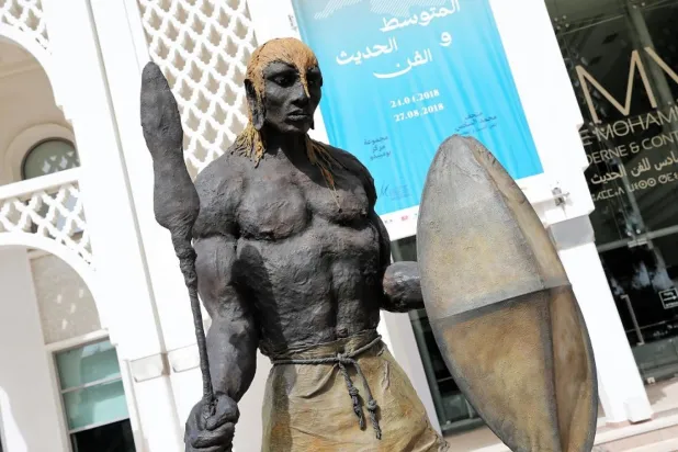 Rabat'ta bir Masai savaşçısı heykeli / Fas Haber Ajansı (MAP)

