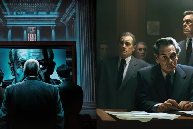 الأطروحات التآمرية مصدر إلهام لروايات وإنتاجات أدبية تهدف إلى تعليل أحداث أو إضفاء معنى عليها (رسم بالذكاء الصناعي - ميدجيرني)