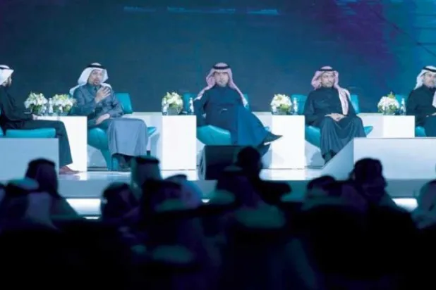 Officials speak at a panel discussion on the sidelines of the Municipal Investment Forum on Tuesday (Yazid Al-Samrani)
