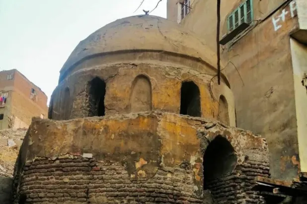 القبة قبل انهيارها (متداولة على فيسبوك)