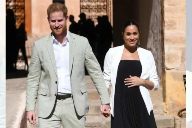 الأمير البريطاني هاري وزوجته الحامل آنذاك ميغان ماركل (رويترز)