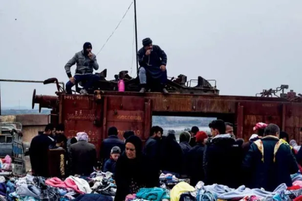 أحد الأسواق الشعبية السورية (أ.ف.ب)