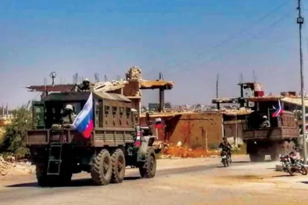 Dera’da Rus katılımıyla yapılan bir devriye (Şarku’l Avsat)