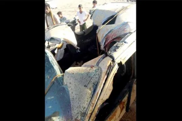 ناشطون على مواقع التواصل من مأرب تداولوا صورة قيل إنها لسيارة الحضرمي