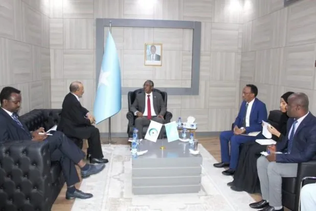 اجتماع وزير الخارجية الصومالي مع وفد منظمة التعاون الإسلامي (وكالة الصومال الرسمية)