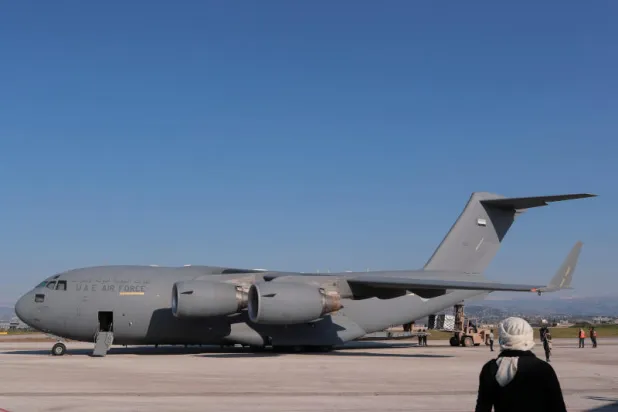 مساعدات إنسانية جديدة لمتضرري الزلزال من الإمارات (رويترز)