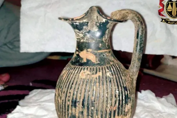 قطع أثرة عُثر عليها في مدينة البيضاء (مكتب النائب العام)