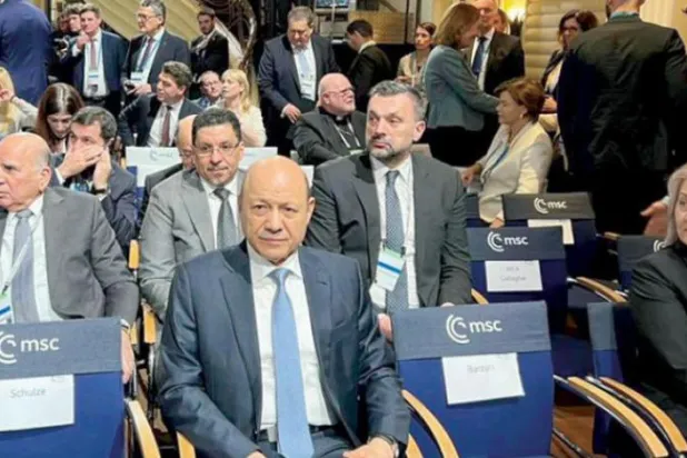 Yemen Başkanlık Konseyi Başkanı Reşad el-Alimi, 59. Münih Güvenlik Konferansı’nın açılış oturumuna katıldı. (SABA) 