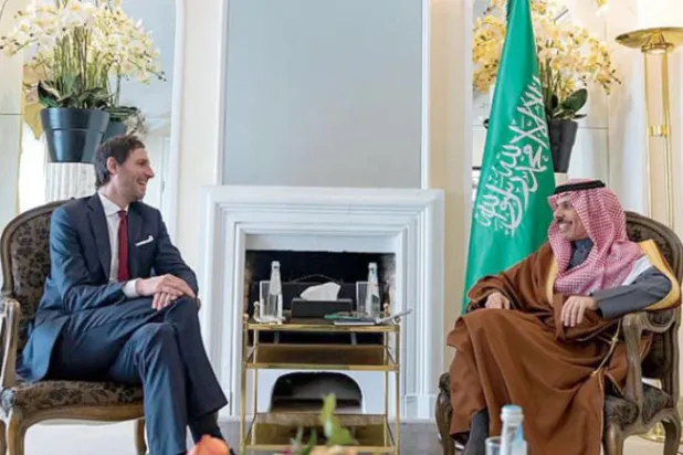 The Saudi Foreign Minister meets his Dutch counterpart in Munich. (SPA)