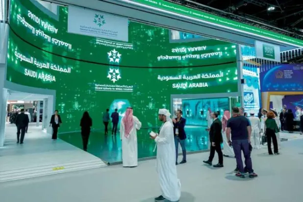 الجناح السعودي في معرض الدفاع العالمي «آيدكس» في أبوظبي (الشرق الأوسط)