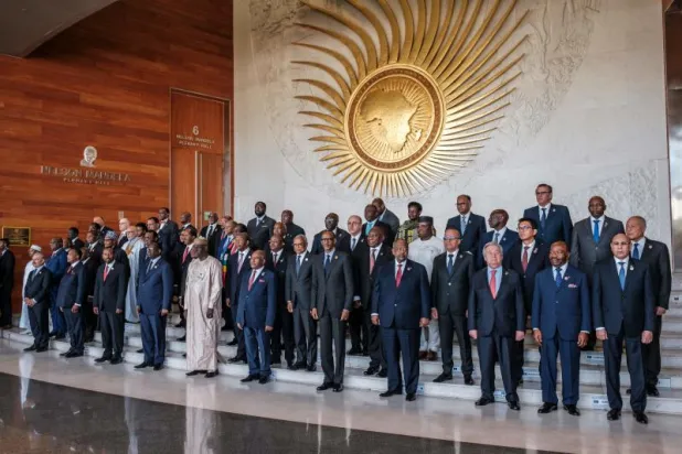 قادة ورؤساء وفود الدول الأفريقية المشاركون في قمة اتحاد القارة التي عقدت في أديس أبابا (أ.ف.ب)