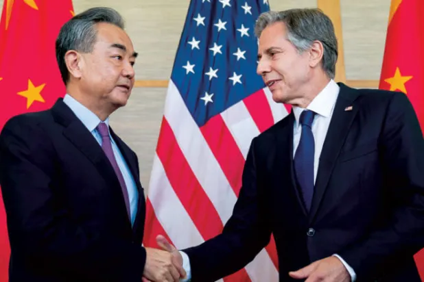 من لقاء بلينكن ـ وانغ (أ.ب)