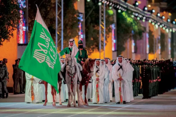 جانب من احتفالات يوم التأسيس (الشرق الأوسط)