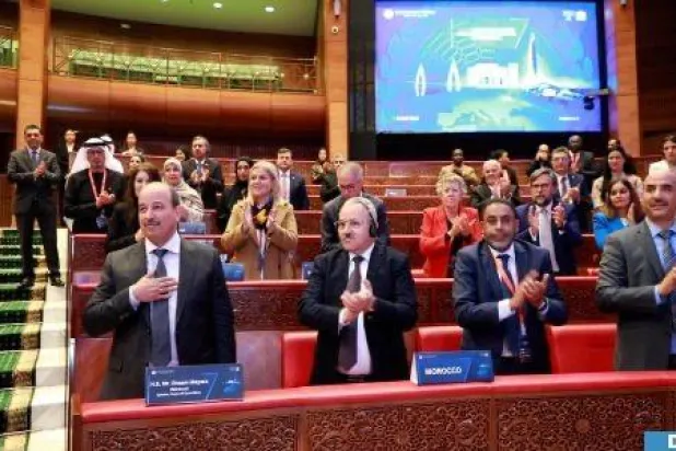 لحظة انتخاب النعم ميارة رئيساً جديداً لاتحاد البرلمانات المتوسطية اليوم الخميس (ماب)