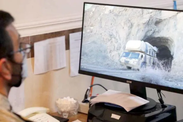 Photo from tunnels storing Revolutionary Guard’s weapons (Mehr News Agency)