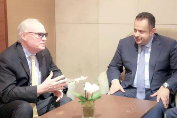 Yemen Başbakanı Muin Abdulmelik, Çarşamba günü Cenevre'de ABD Özel Temsilcisi ile bir araya geldi (SABA)