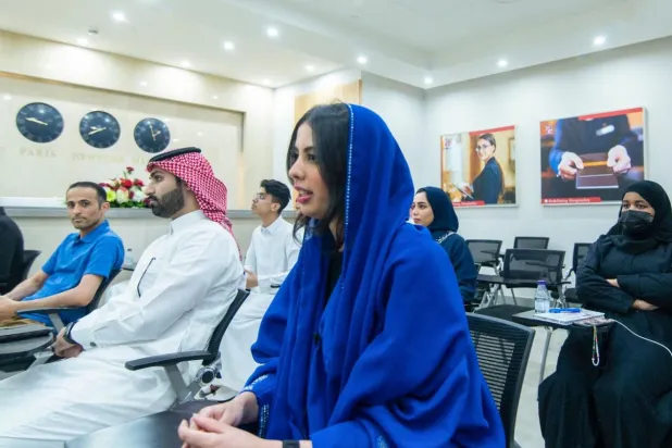 Students attend a training seminar at the Tourism Ministry Training center in the city of Riyadh. — AFP file