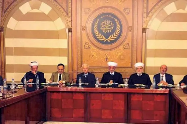 من اجتماع المجلس الشرعي الإسلامي أمس برئاسة المفتي دريان (دار الفتوى)