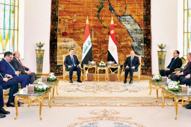 الرئيس المصري يجري مباحثات مع رئيس الوزراء العراقي (الرئاسة المصرية)