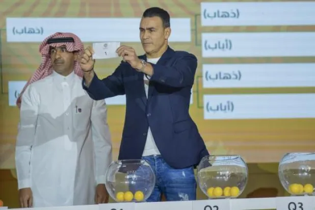 جانب من سحب مراسم القرعة لكأس الملك سلمان للأندية العربية (الاتحاد العربي)