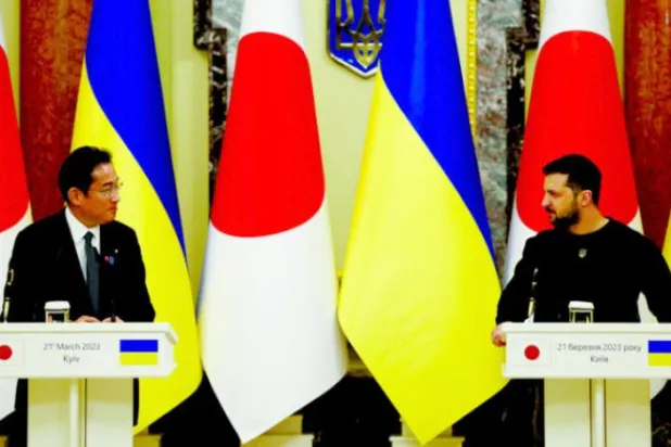 زیلنسکی اور کشیدا کل کیف میں ... (رائٹرز)