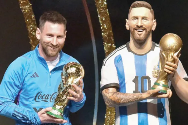 تمثال ميسي ينضم للأسطورتين بيليه ومارادونا في متحف «كونميبول»