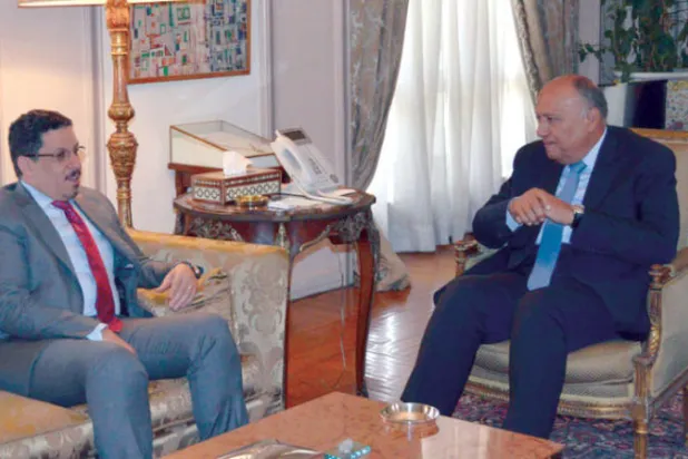 بن مبارك يؤكد لشكري دعم اليمن لأمن مصر المائي