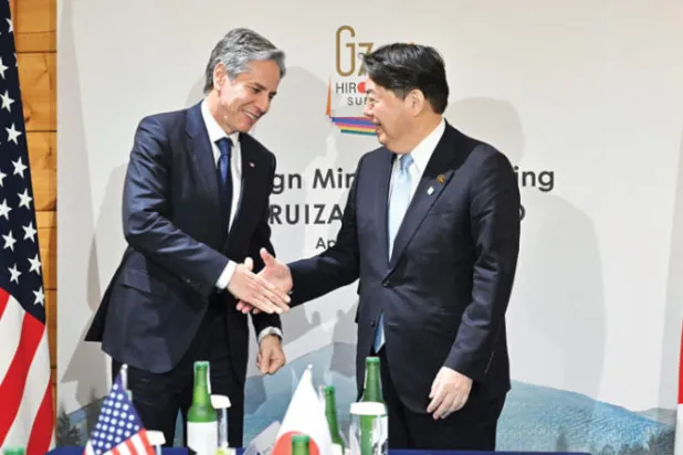 وزراء خارجية «مجموعة الـ7» لمواقف حازمة من تهديدات الصين لتايوان