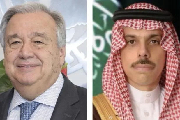 فيصل بن فرحان وغوتيريش يبحثان وقف التصعيد في السودان