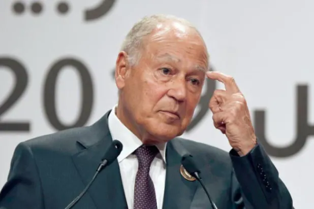 عرب لیگ کے سیکرٹری جنرل احمد ابو الغیط (اے پی)