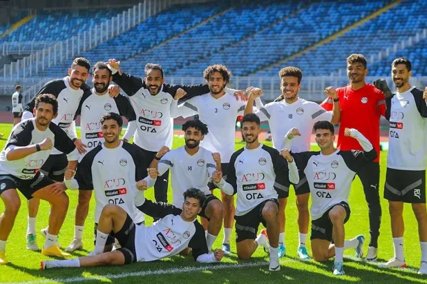 لاعبو المنتخب المصري خلال التدريبات (المنتخب المصري)
