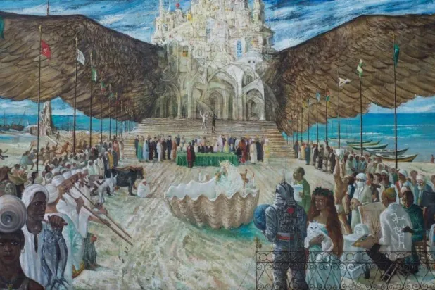 لوحة «السد العالي» (المصدر: الدكتور حسام رشوان محرر الكتاب)