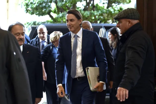 Hochstein before his meeting with Parliament Speaker Nabih Berri (EPA)