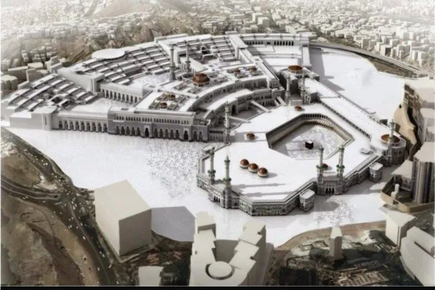 كيف تم تطوير تصميم التوسعة الثالثة للمسجد الحرام؟